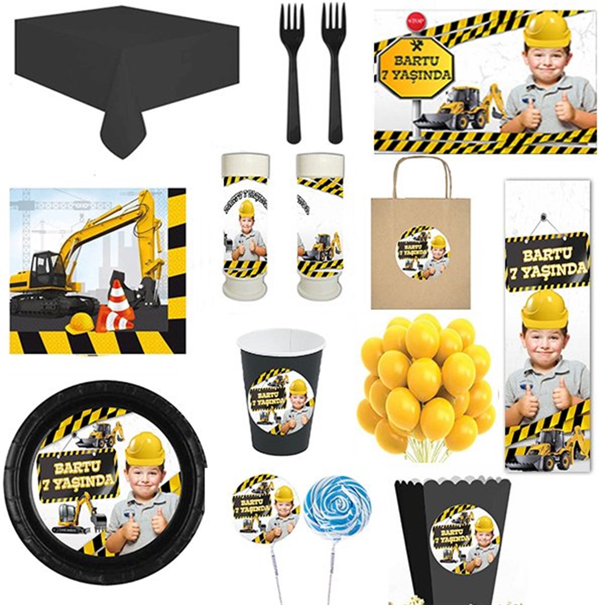 Kişiye Özel İnşaat 16 Kişilik Parti Seti