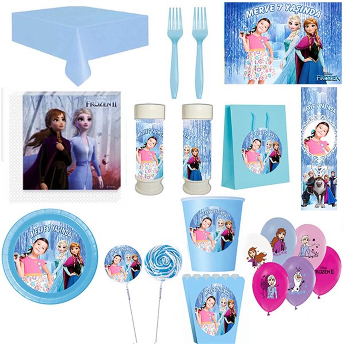 Kişiye Özel Karlar Ülkesi 16 Kişilik Parti Seti