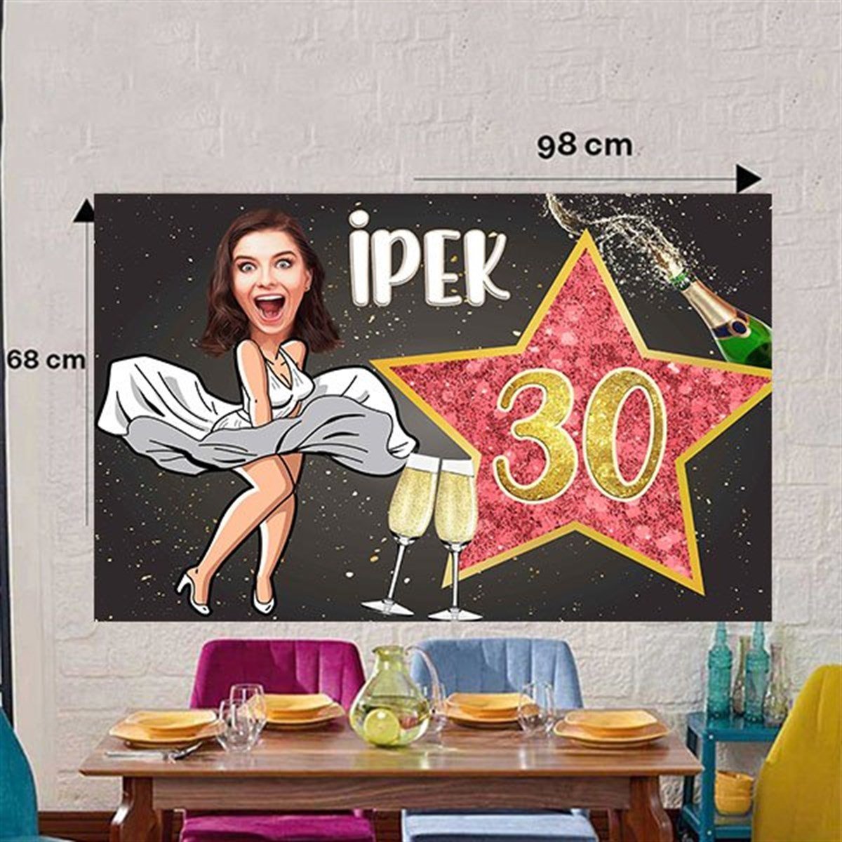 Kişiye Özel Kız Hollywood Duvar Panosu