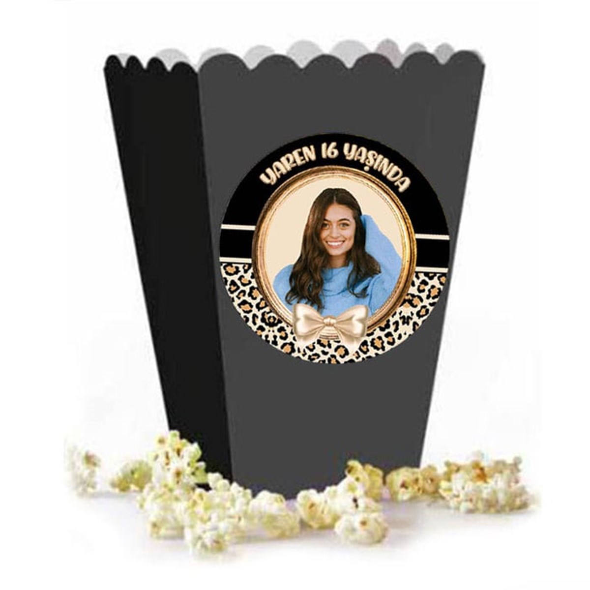 Kişiye Özel Leopar Popcorn 8 Adet