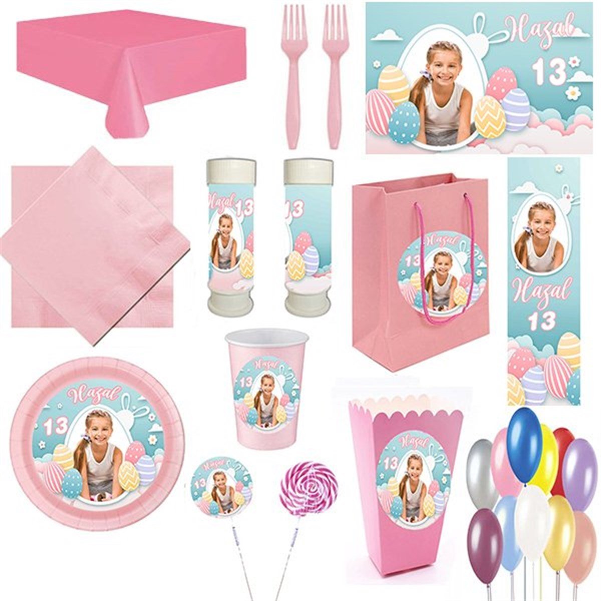 Kişiye Özel Pakalya 16 Kişilik Parti Seti