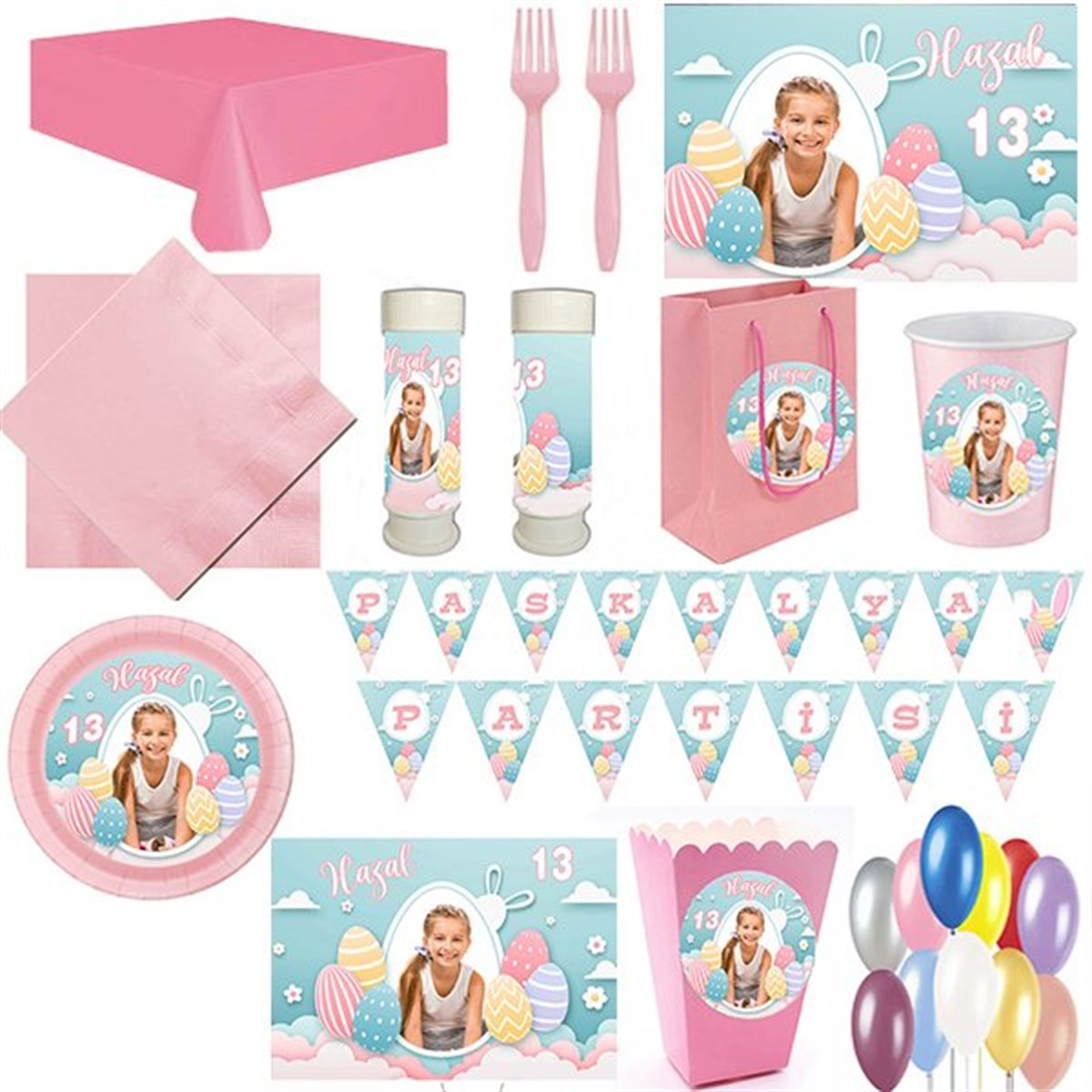 Kişiye Özel Paskalya 24 Kişilik Parti Seti