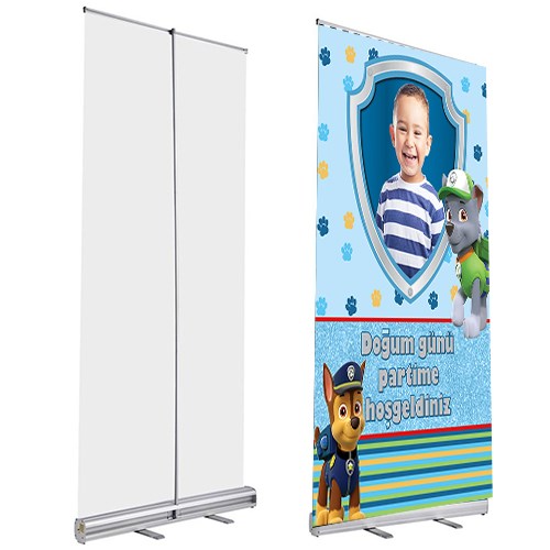 Kişiye Özel Paw Patrol Temalı Roll Up Afiş