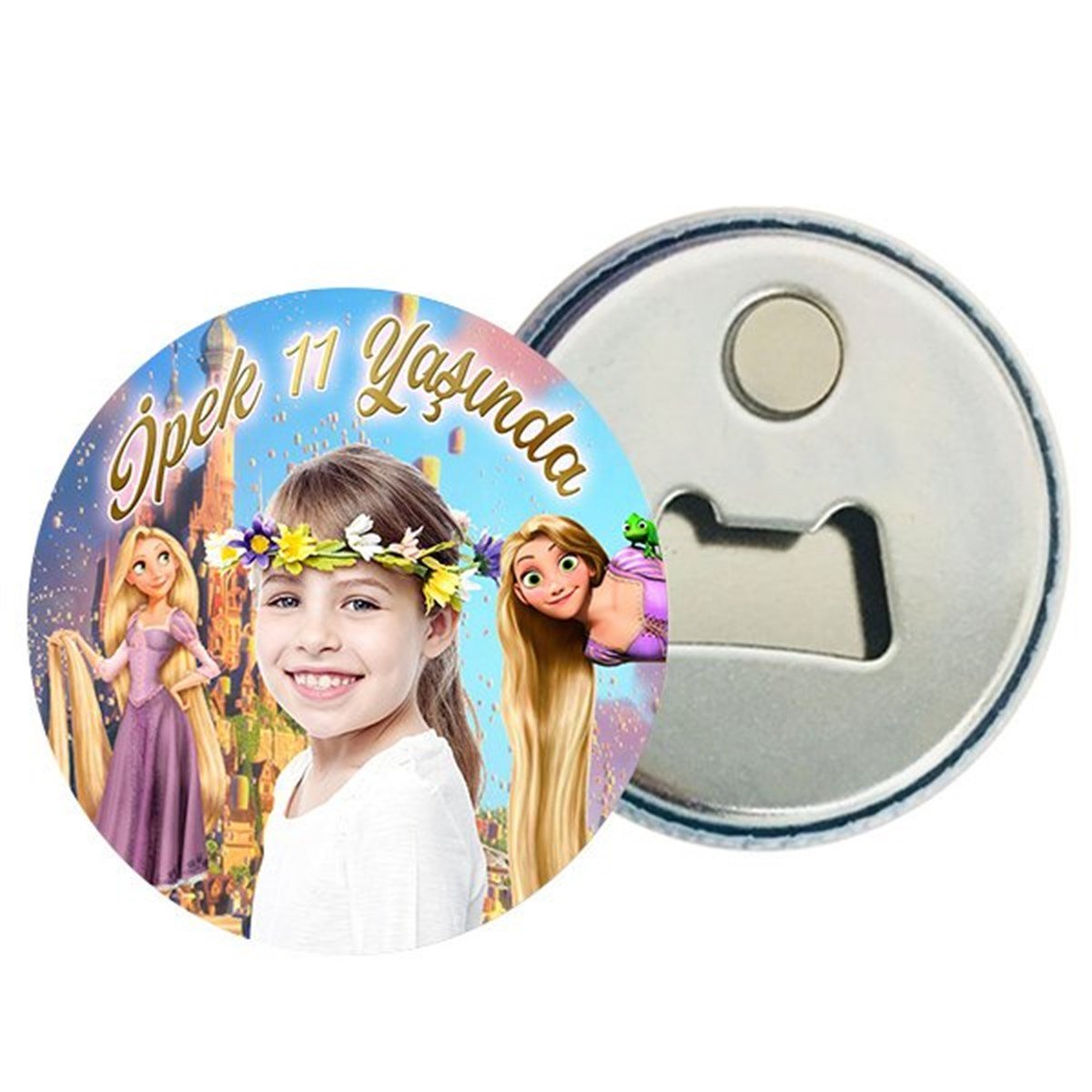 Kişiye Özel Rapunzel Magnet Açacak 15 Adet