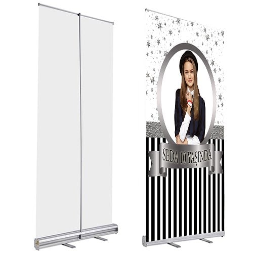 Kişiye Özel Silver Star Roll Up Afiş