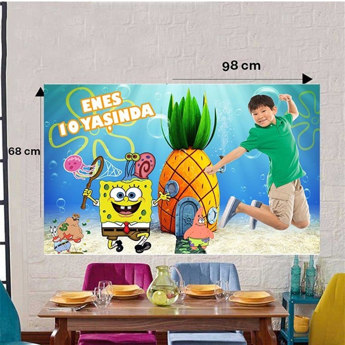 Kişiye Özel Sünger Bob Duvar Panosu