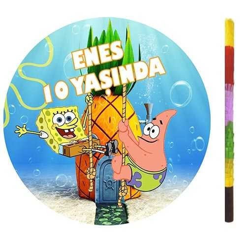 Kişiye Özel Sünger Bob Pinyata + Sopası