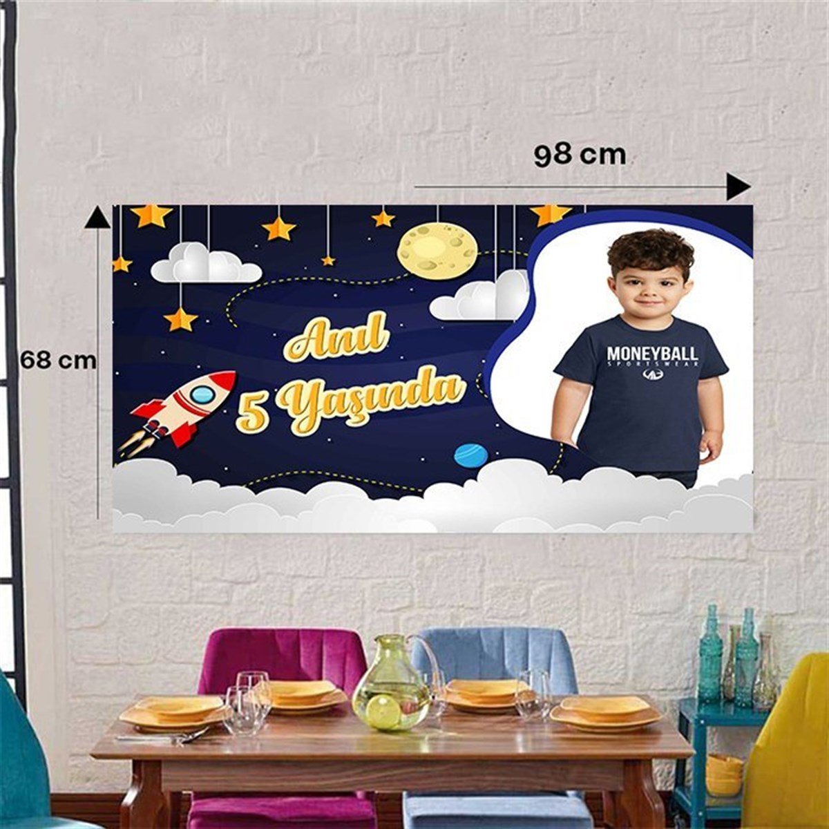 Kişiye Özel Uzay Temalı Duvar Panosu