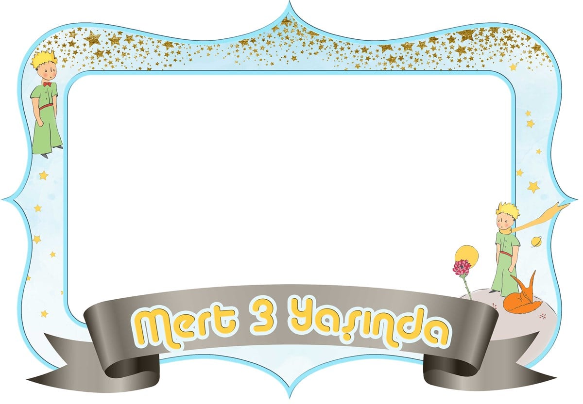 Küçük Prens Kişiye Özel Fotoğraf Çerçevesi