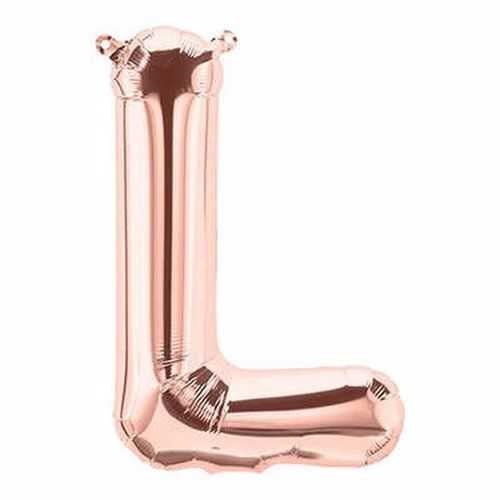 L Harf Folyo Balon Gold Rose 76 Cm