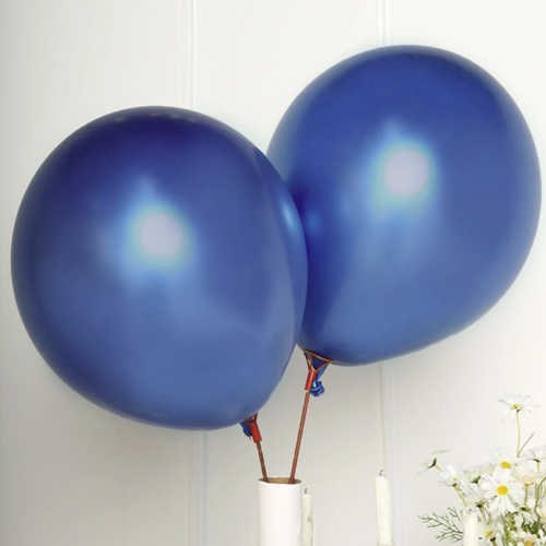 Lacivert Metalik Balon 20 Adet