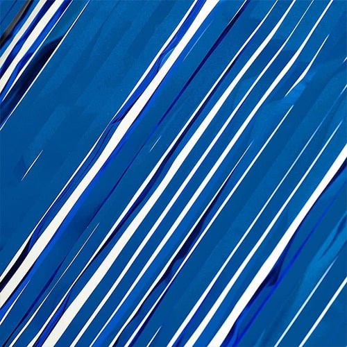 Lacivert Saçaklı Metalize Masa Eteği