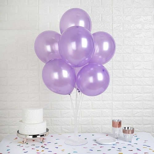 Lila Metalik Balon 20 Adet