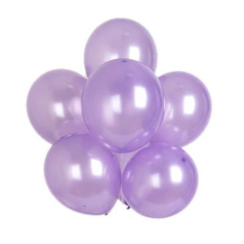 Lila Metalik Balon 20 Adet
