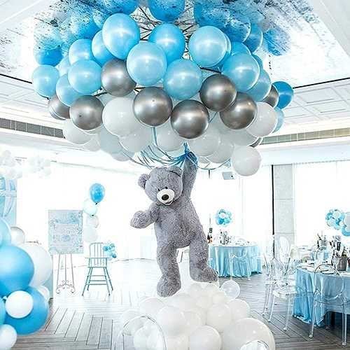 Mavi Balon Metalik 100 Adet