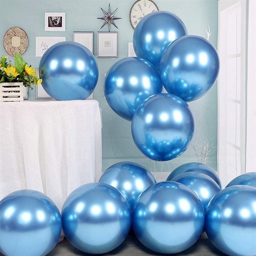 Mavi Krom Balon 50 Adet