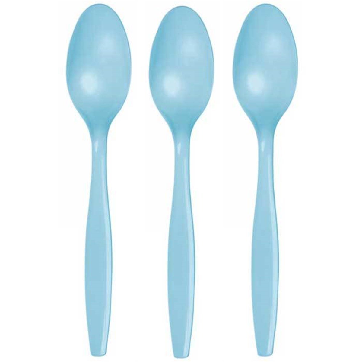 Mavi Renk Plastik Kaşık 25 Adet