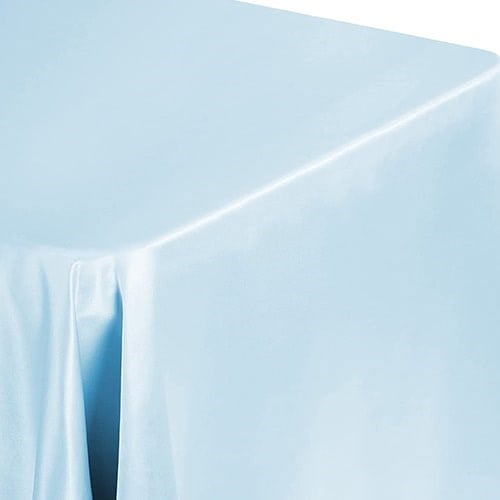 Mavi Renkli Saten Masa Örtüsü