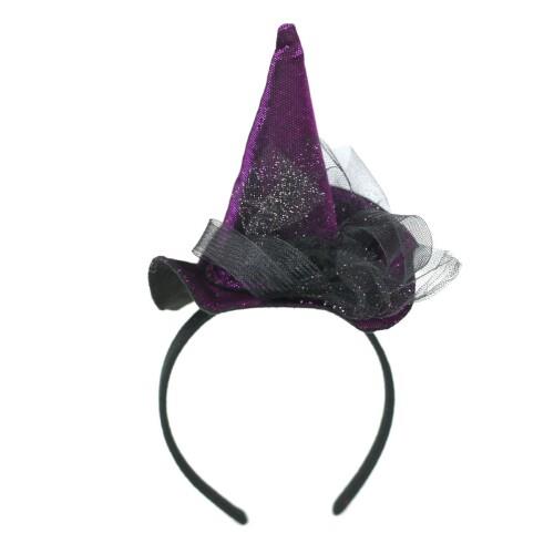 Mor Cadı Şapkası Figürlü Taç