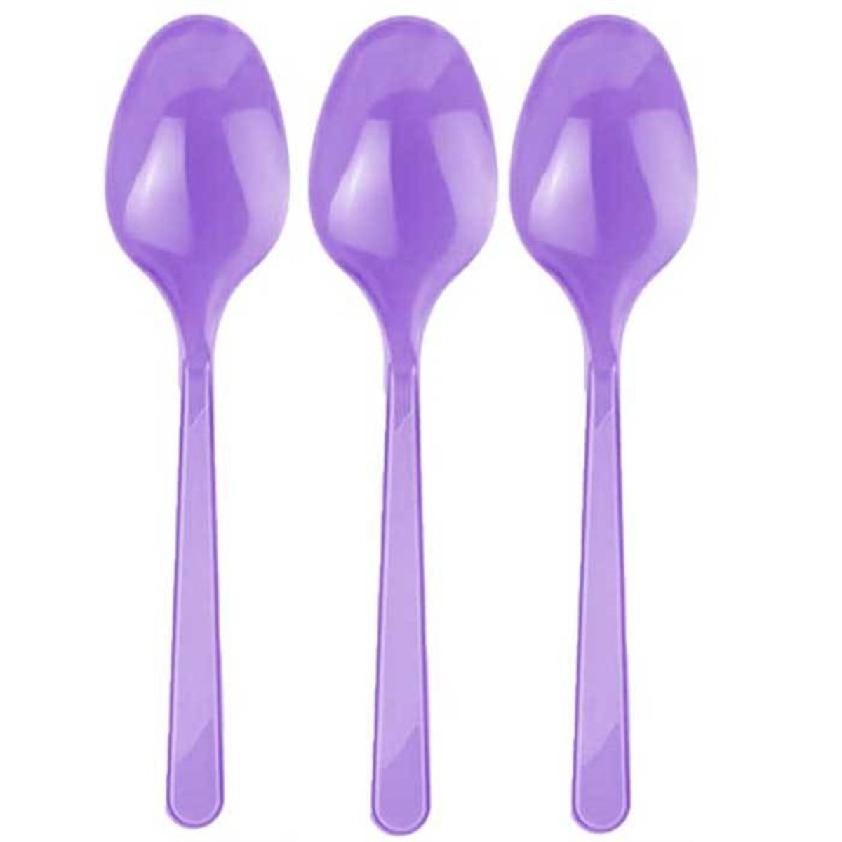Mor Renk Plastik Kaşık  25 Adet