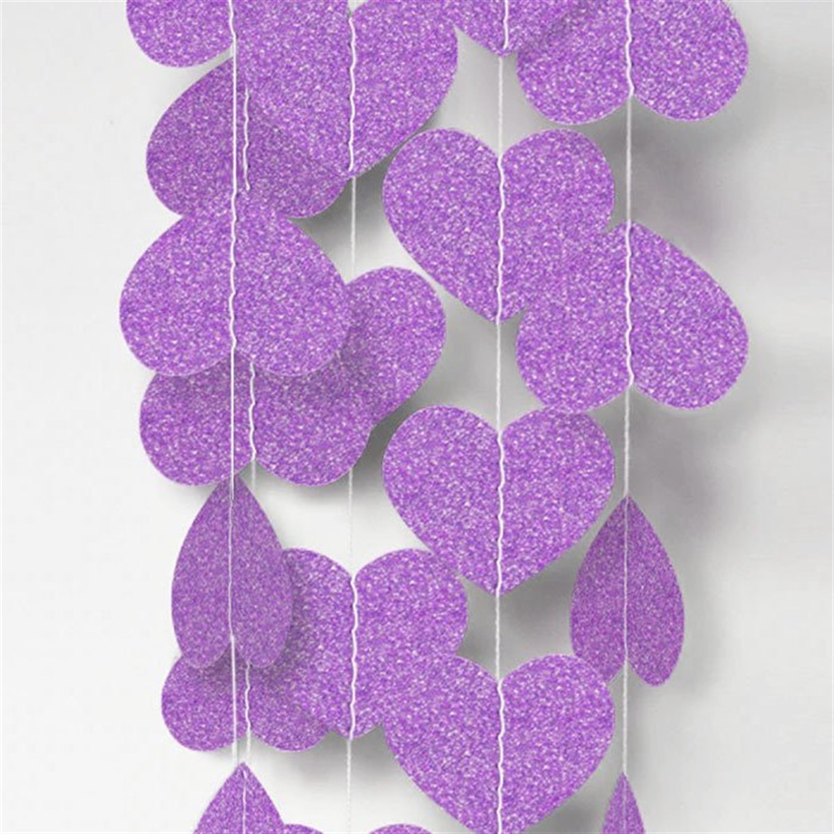 Mor Simli Eva Kalp Sakıt Süs 16 Adet