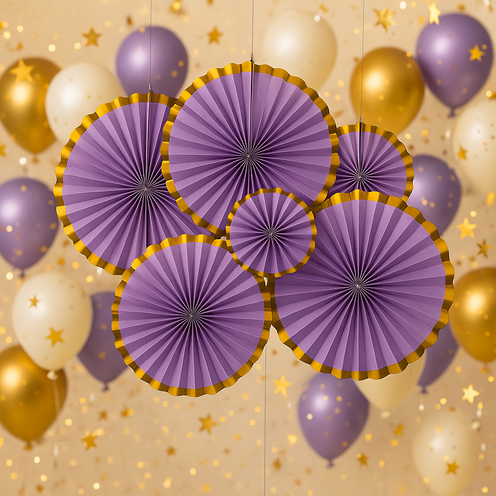 Yelpaze SüsleriMor Yelpaze Seti 6 Adet