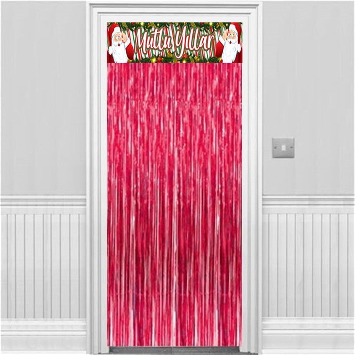 Mutlu Yıllar Kırmızı Kapı Perdesi