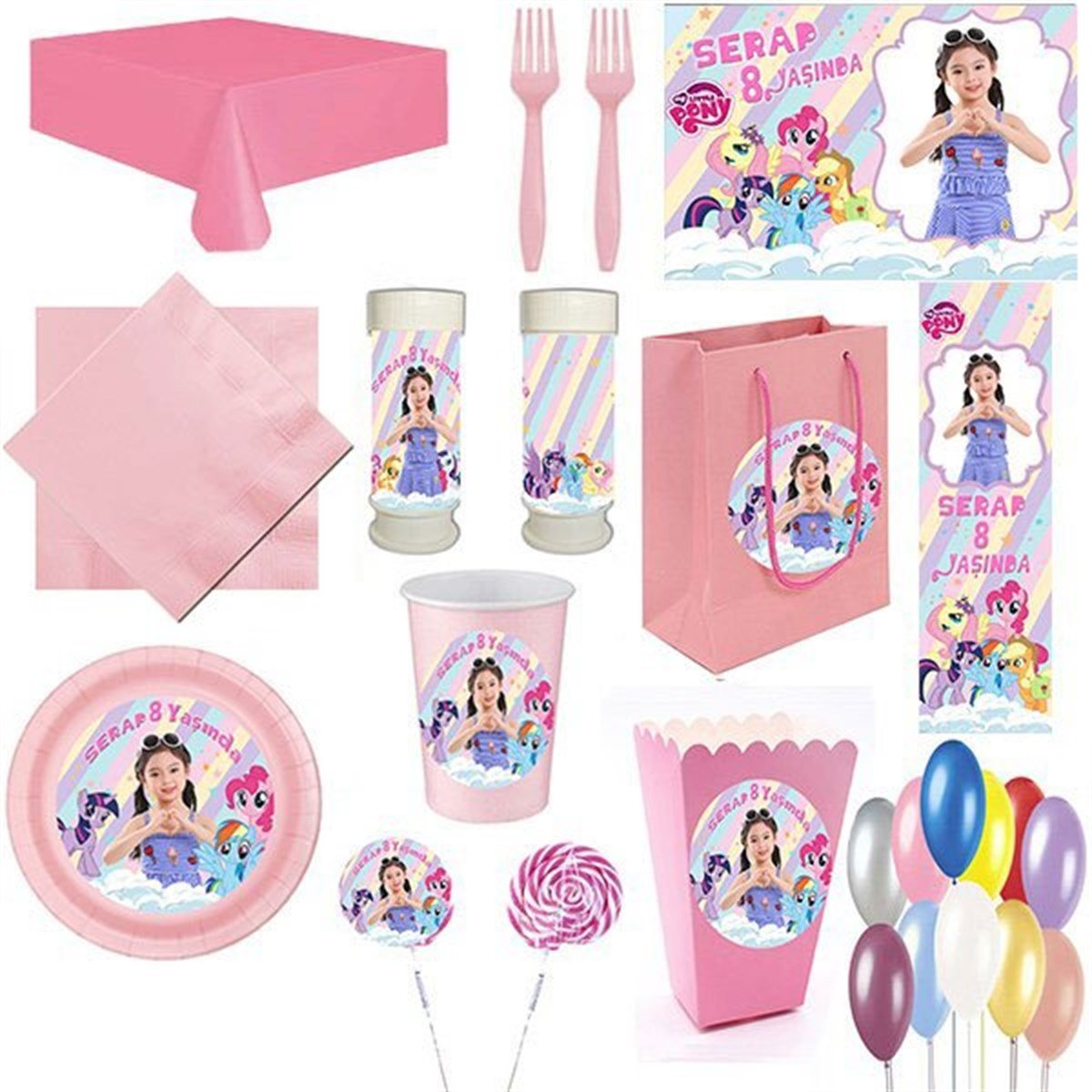 My Little Pony Kişiye Özel 16 Kişilik Parti Seti