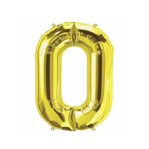 O Harf Folyo Gold Renk Balon Küçük 35 Cm