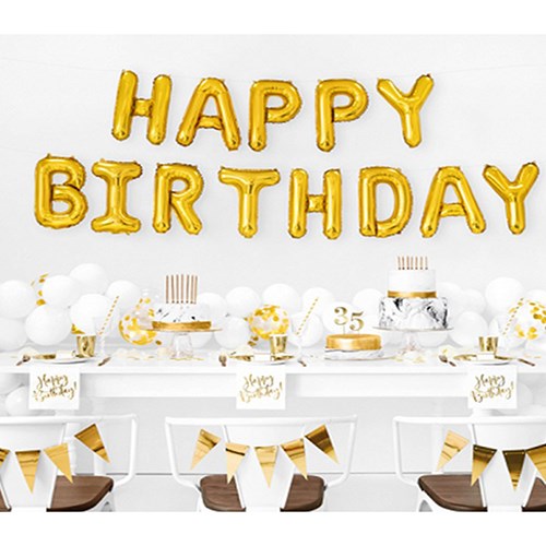 O Harf Folyo Gold Renk Balon Küçük 35 Cm