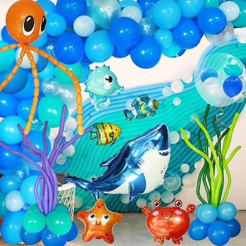 Okyonus Canlıları Dekoratif Folyo Balon 6 Adet