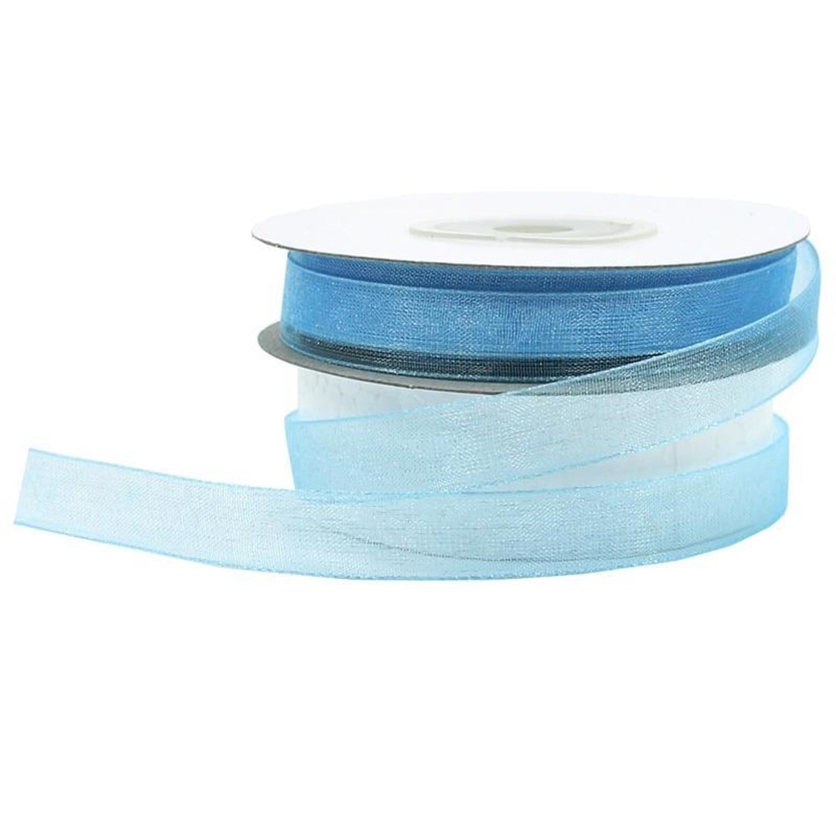 Organze Kurdele 1 Cm - Mavi