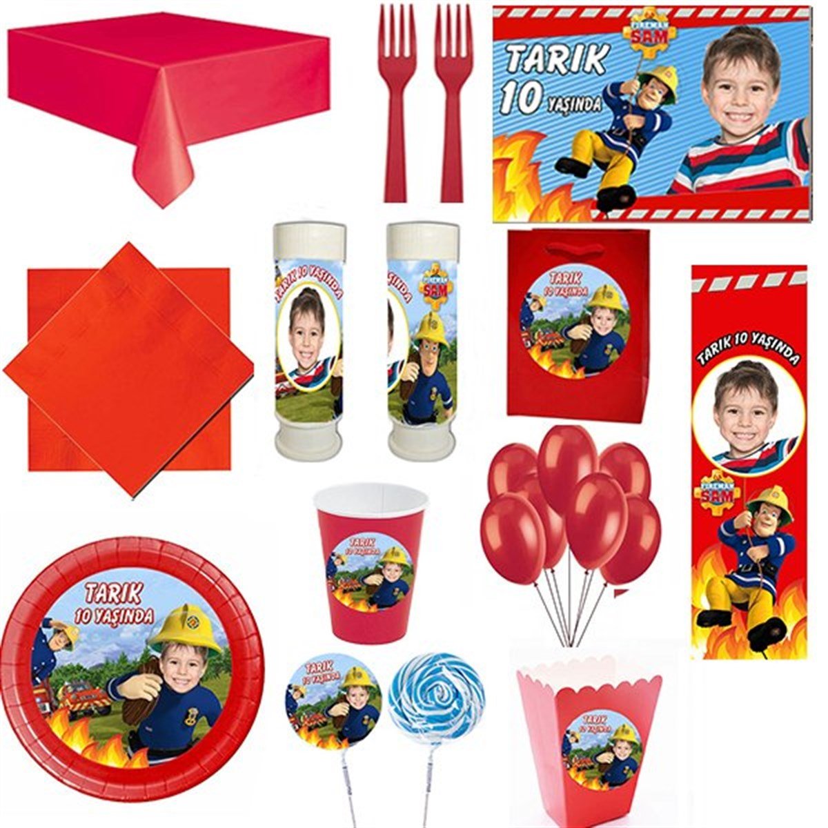 Özel İtfaiyeci Sam 16 Kişilik Parti Seti