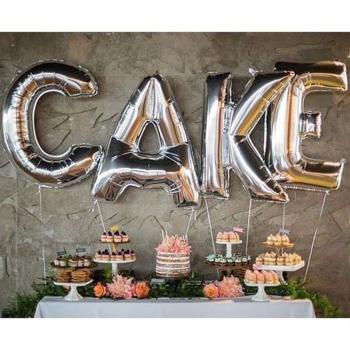 P Harf Folyo Balon Gümüş 100 cm