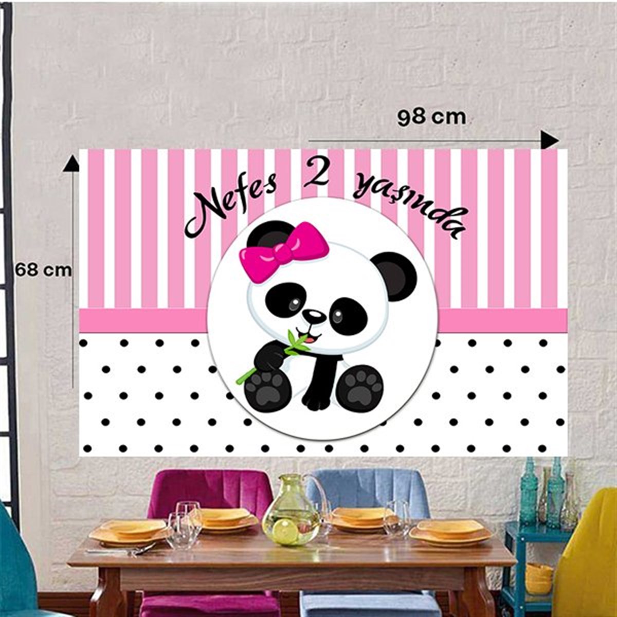 Panda Kişiye Özel Duvar Panosu