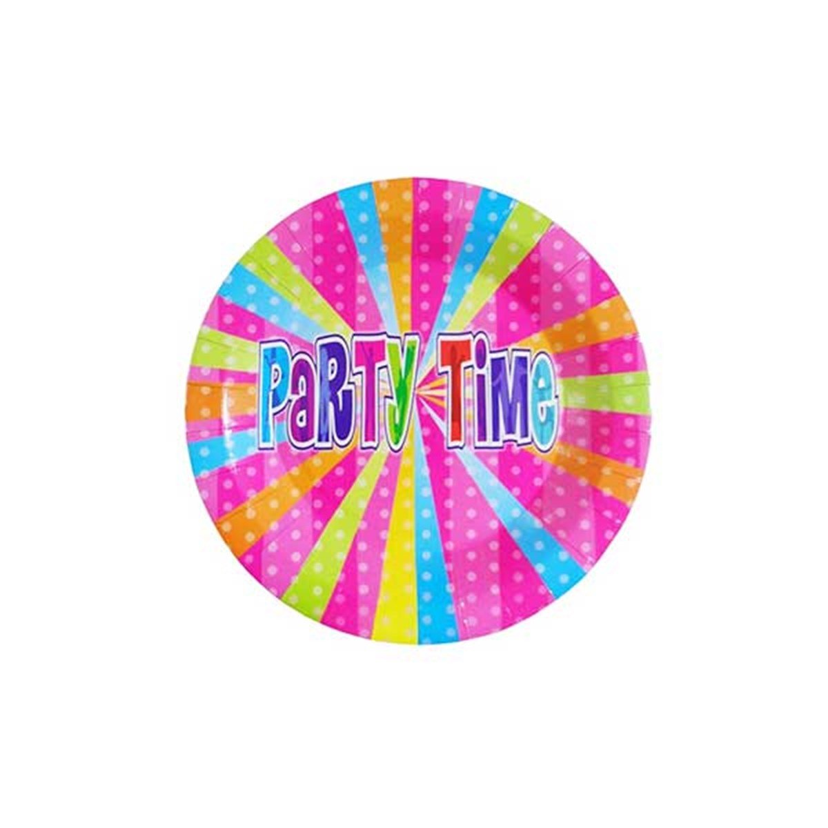 Party Time Tabak Pembe 8 Adet