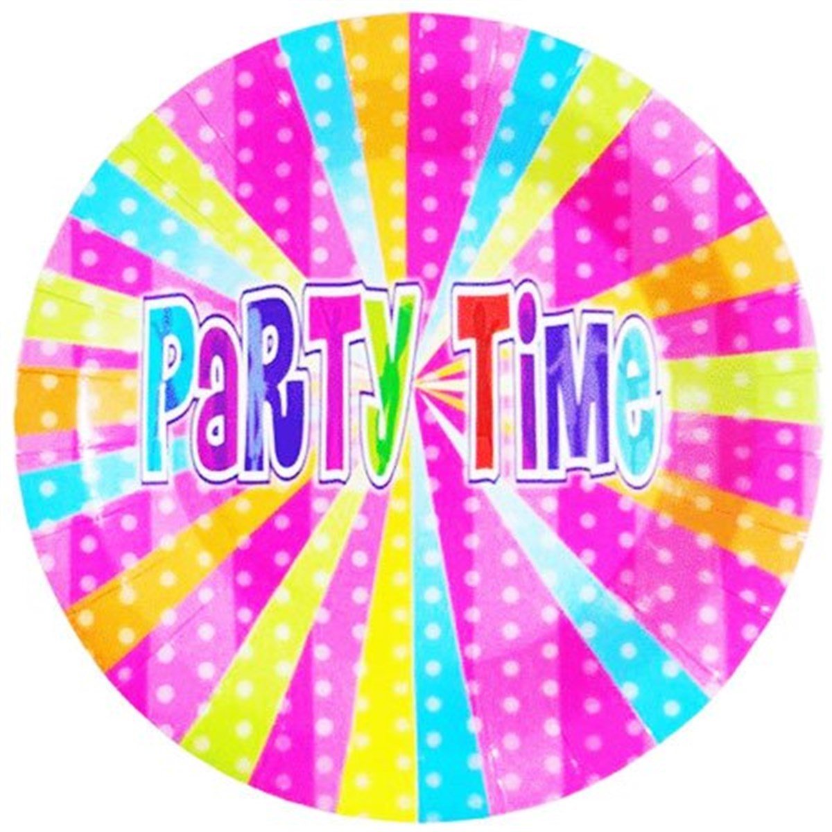 Party Time Tabak Pembe 8 Adet