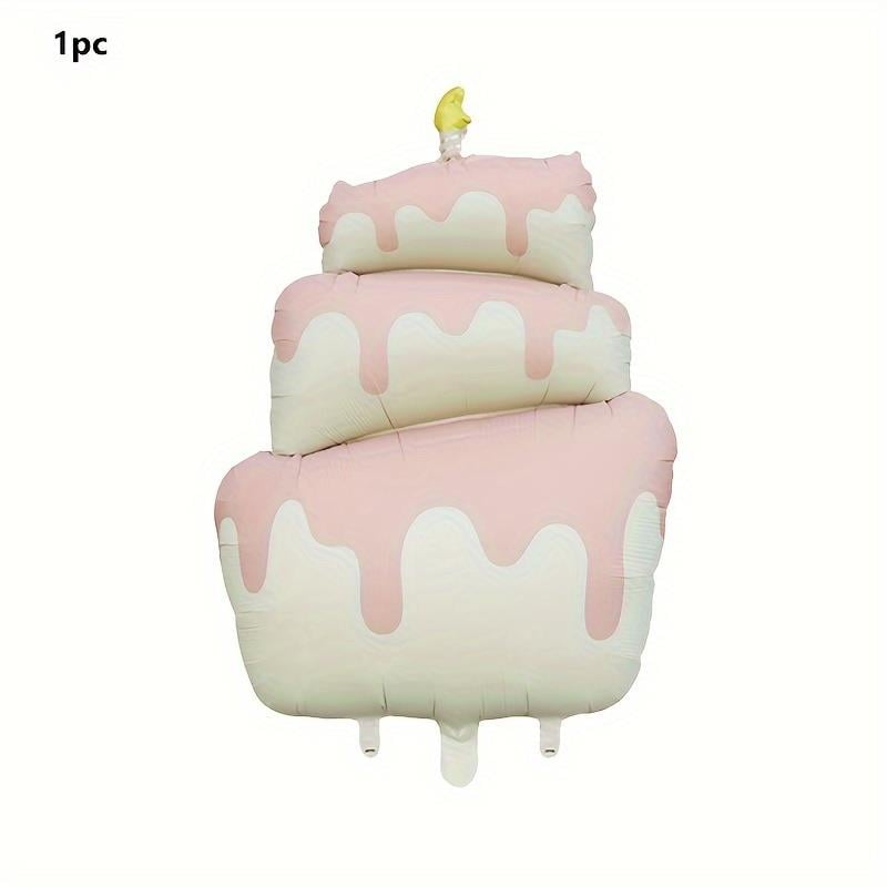 Karakter Folyo BalonlarPembe 3 Katlı Pasta Folyo Balon