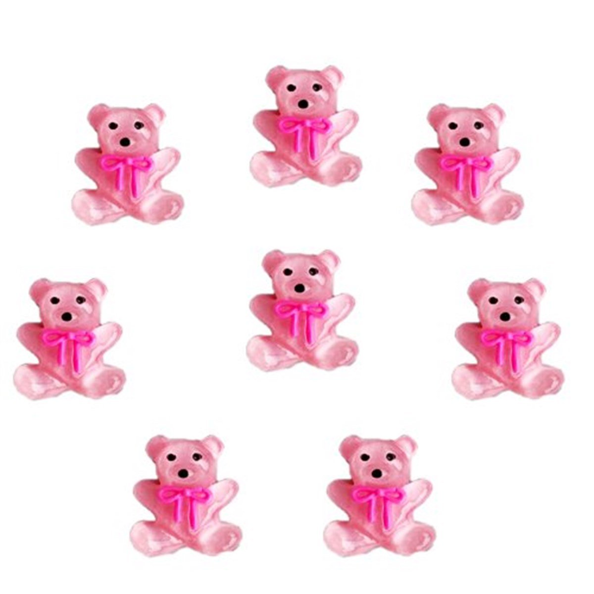 Pembe  Ayıcık Masa Süsü 10 Adet