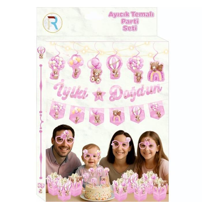 Pembe Ayıcık Temalı Parti Seti