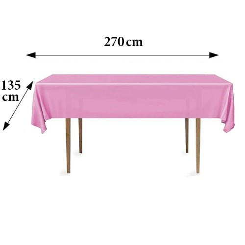 Pembe Masa Örtüsü 135 x 270 cm