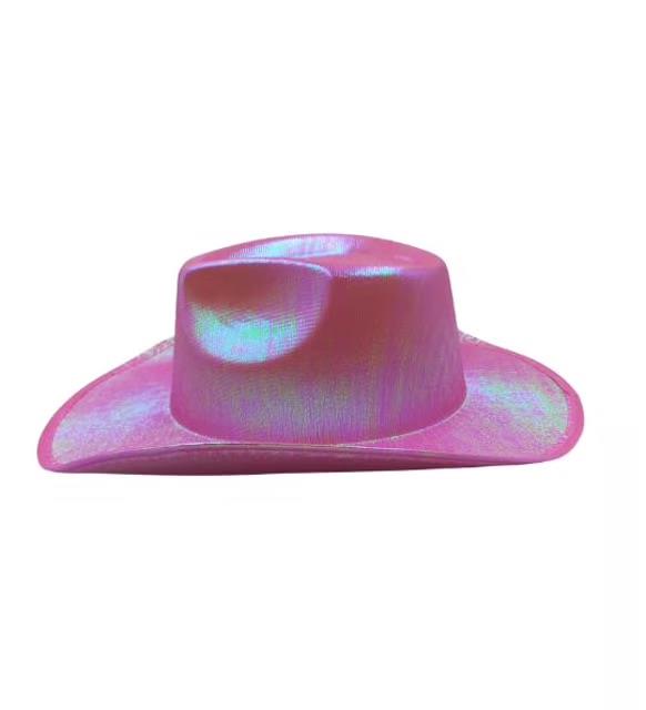 Pembe Parlak Kovboy Şapkası
