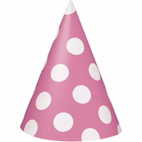 Pembe Paunlı Külah Şapka 6 Adet
