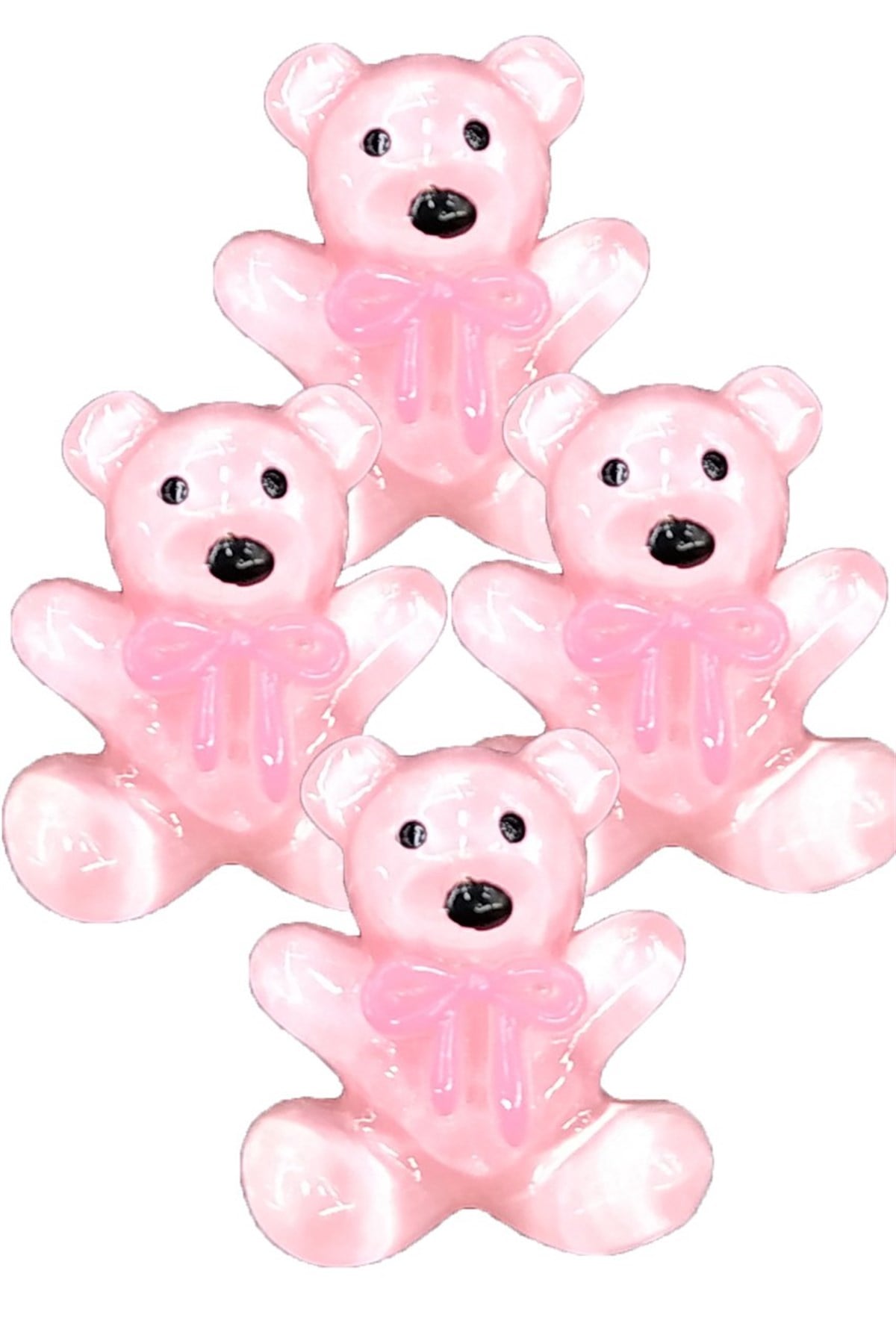 Pembe Plastik Ayıcık  24 Adet