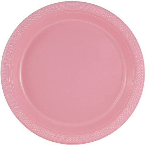 Pembe Renk Plastik Tabak 25 Adet