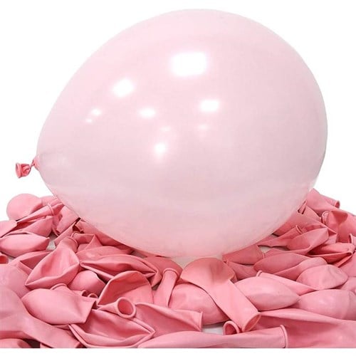 Pembe Renkli Makaron Balon 12 inc 100 Adet