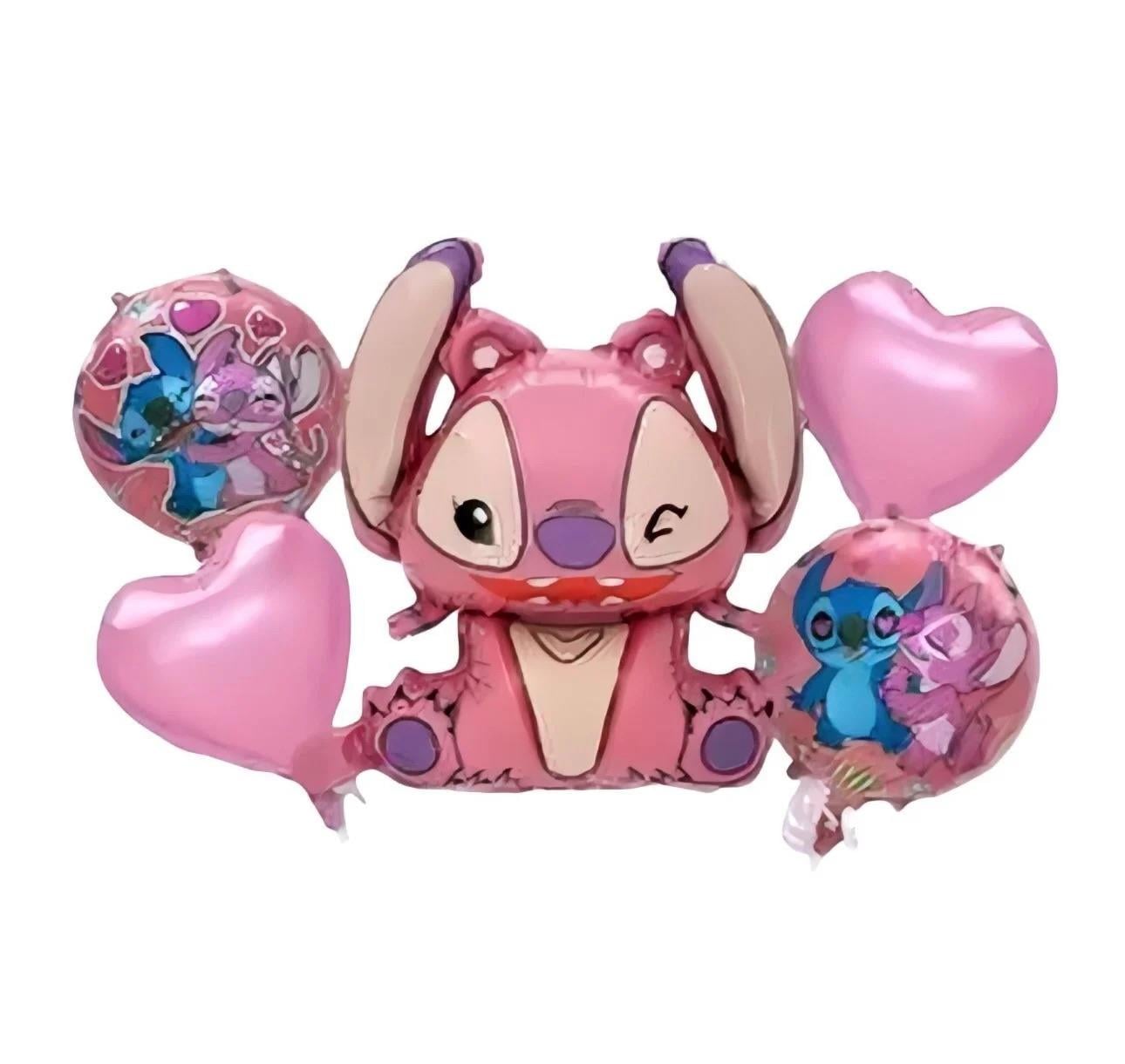 Karakter Folyo BalonlarPembe Stitch Folyo Balon Set