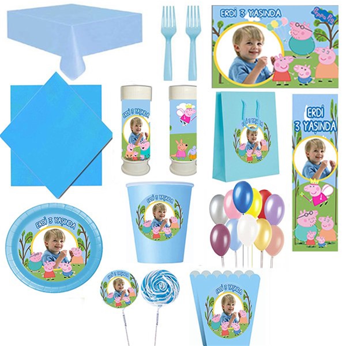 Peppa Pig 16 Kişilik Parti Seti