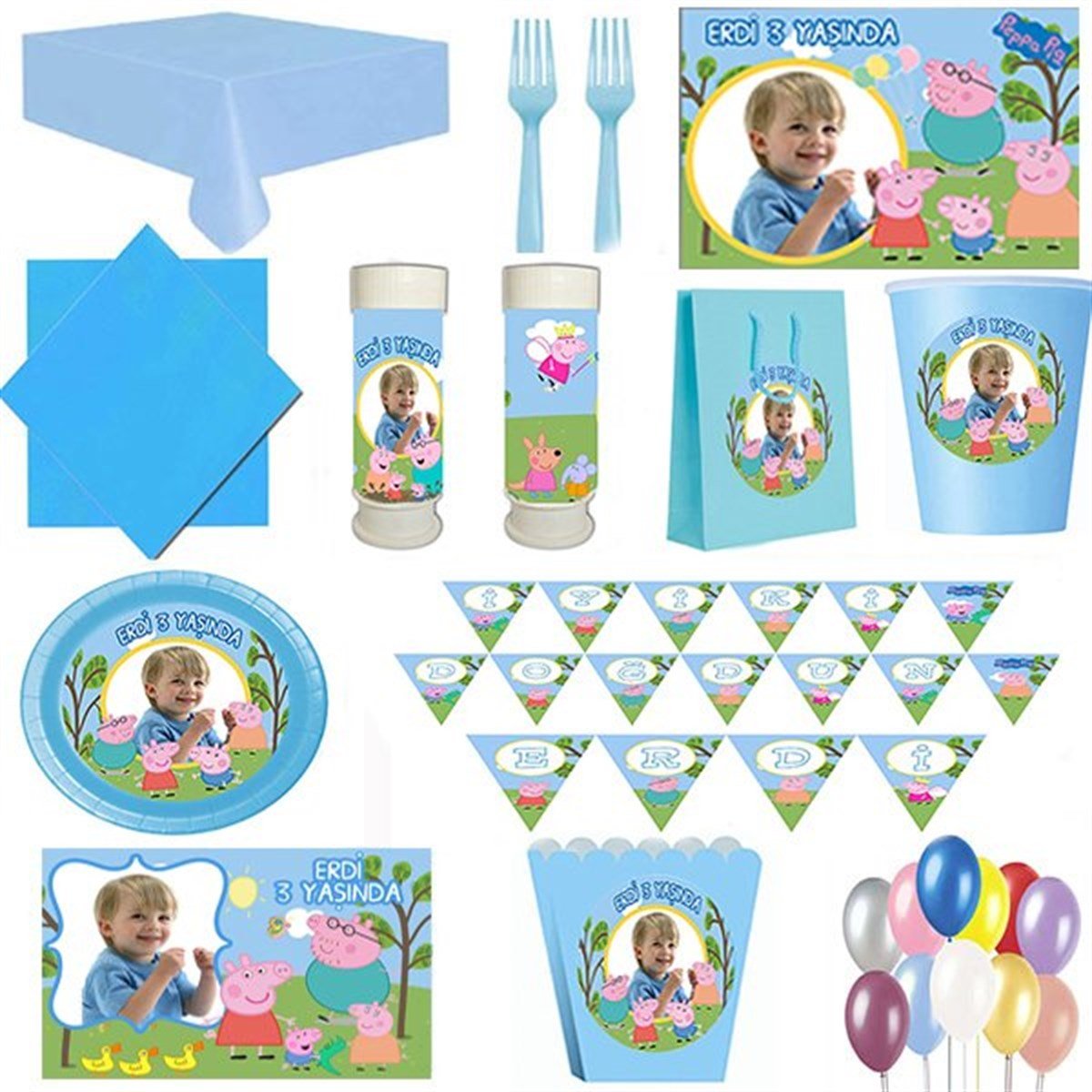 Peppa Pig 24 Kişilik Parti Seti