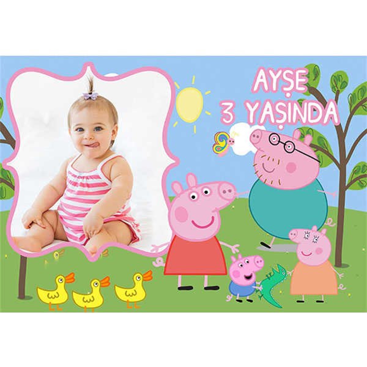 Peppa Pig Kişiye Özel Afiş